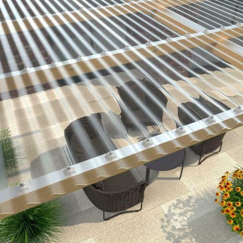 Polycarbonaat lichtplaat | 76/18 | 0,9 mm | Glashelder, Doe-het-zelf en Verbouw, Platen en Panelen, Nieuw, Minder dan 20 mm, Overige materialen