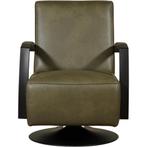 Leren draaifauteuil Mood - Granada Moss (olijf/groen) -, Huis en Inrichting, Fauteuils, Nieuw, Ophalen of Verzenden, 50 tot 75 cm