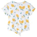 vidaXL Kindershirt met knoop in de zoom 140 ecru, Verzenden, Nieuw