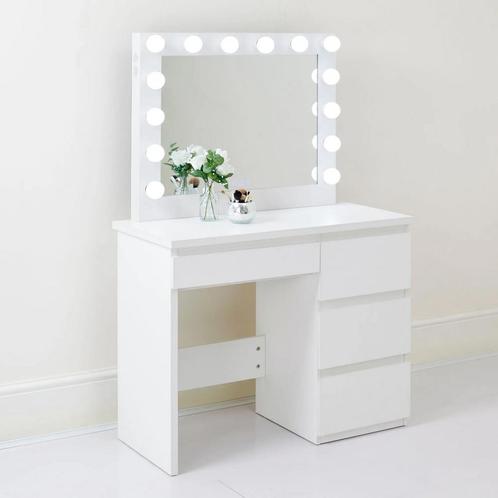 Kaptafel met LED-verlichting 95x43x149 cm wit, Auto diversen, Autogereedschap, Nieuw, Verzenden
