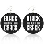 Black dont Crack - Afrikaanse oorbellen, Ophalen of Verzenden, Nieuw