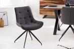 Design stoel DIVANI donkergrijs metalen frame zwart in, Huis en Inrichting, Stoelen, Nieuw, Ophalen of Verzenden