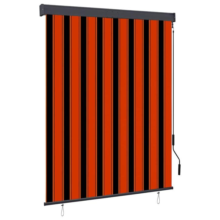 vidaXL Rolgordijn voor buiten 140x250 cm oranje en bruin, Huis en Inrichting, Stoffering | Gordijnen en Lamellen, Nieuw, Verzenden