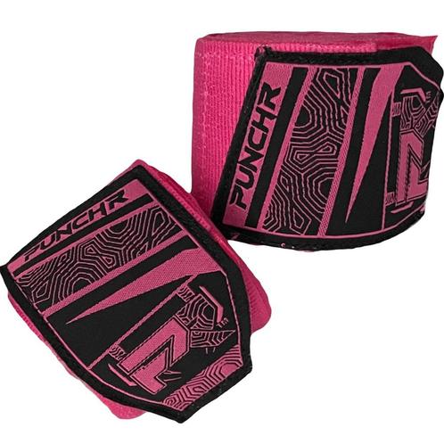 PunchR™ Boks- Handbandages 400 cm Neon Roze, Sport en Fitness, Vechtsporten en Zelfverdediging, Vechtsportbescherming, Nieuw, Overige