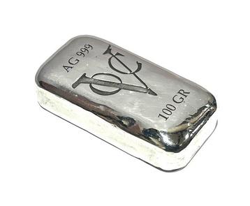 100 gram - Zilver .999 - VOC (Zonder Minimumprijs) beschikbaar voor biedingen