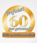 Hulde schild 60 jaar getrouwd, Hobby en Vrije tijd, Feestartikelen, Verzenden, Nieuw, Feestartikel