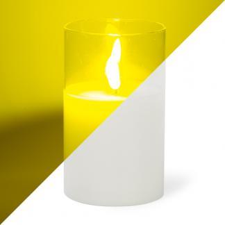 Led kaars | 13 cm | Lumineo (In glas, Timer, Wit), Huis en Inrichting, Woonaccessoires | Kandelaars en Kaarsen, Nieuw, Verzenden