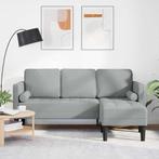 vidaXL Bankstel Lichtgrijs 173 x 131 x 67 cm Stof, Huis en Inrichting, Verzenden, Nieuw, Stof, Minder dan 150 cm