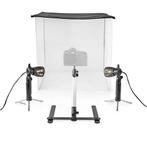 Fotostudio set 60 x 60 cm | 2800 K | 4x Achtergronddoek, Verzenden, Nieuw, Complete fotostudio