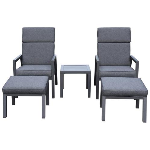 Santa Fe lounge balkonset 5 delig verstelbaar aluminium, Tuin en Terras, Tuinsets en Loungesets, Nieuw, Aluminium, Ophalen of Verzenden