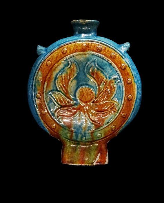 Oud-Chinees Vaas moonflask van Fahua-keramiek met, Antiek en Kunst, Antiek | Overige Antiek