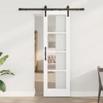vidaXL Schuifdeur met Hardware Set ORKDALWit 61x198,5 cm, Doe-het-zelf en Verbouw, Verzenden, Nieuw