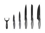 Swiss Pro+ Keukenmessen Set - 6-delig- Carbon - Zwart