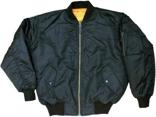 MA-1 Zwarte Bomberjack Bomberjas Dames Heren Kinderen, Kleding | Heren, Jassen | Zomer, Zwart, Nieuw, Overige maten, Verzenden