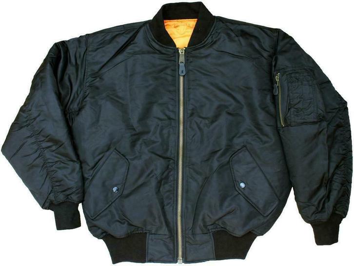MA-1 Zwarte Bomberjack Bomberjas Dames Heren Kinderen, Kleding | Heren, Jassen | Zomer, Zwart, Nieuw, Overige maten, Verzenden