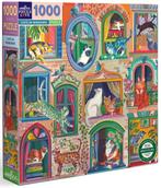 Cats in Window Puzzel (1000 stukjes) | eeBoo - Puzzels, Hobby en Vrije tijd, Verzenden, Nieuw