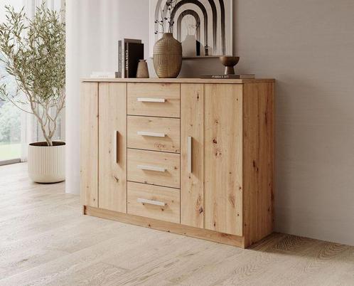 Meubella ladekast Blake eiken 120cm lades, Huis en Inrichting, Kasten | Ladekasten, 25 tot 50 cm, Nieuw, 100 tot 150 cm, Verzenden