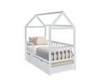 Uniek speels huisjesbed 160x80 cm - wit peuterbed met bed..., Kinderen en Baby's, Ophalen of Verzenden, Nieuw