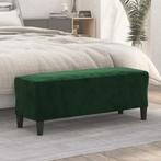 vidaXL Bankje 100x35x41 cm fluweel donkergroen, Huis en Inrichting, Verzenden, Nieuw, Stof, Minder dan 150 cm