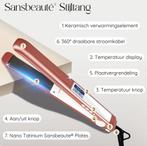 Sansbeauté® Professionele Stijltang - 2 in 1 - Krultang -, Ophalen of Verzenden, Zo goed als nieuw