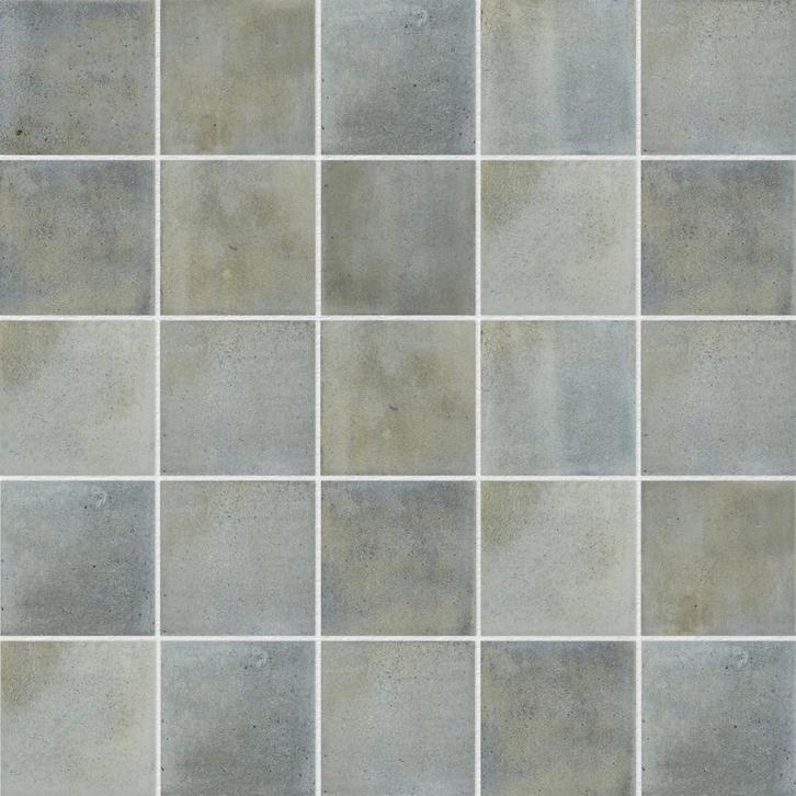 Vloertegel / wandtegel raku blauw 10x10 vloertegel, Doe-het-zelf en Verbouw, Tegels, Vloertegels, Nieuw, 10 m² of meer, Keramiek