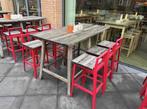 Bartafel met 6 Barkrukken | Hutten, Zakelijke goederen, Horeca | Meubilair en Inrichting, Ophalen of Verzenden, Gebruikt, Meubilair
