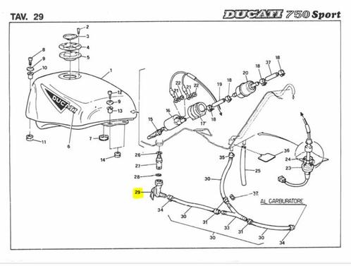 Ducati FUEL COCK - 58810011A Supersport, Motoren, Onderdelen | Ducati, Nieuw, Verzenden
