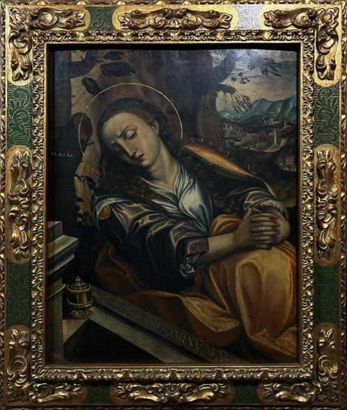 Sienese Mannerist School (XVI) - Saint Mary Magdalene at the, Antiek en Kunst, Kunst | Schilderijen | Klassiek