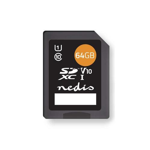 Nedis SDXC geheugenkaart 64 gb, Hobby en Vrije tijd, Elektronica-componenten, Verzenden