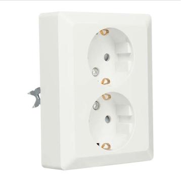 ION industries stopcontact half opbouw 2-voudig met beschikbaar voor biedingen