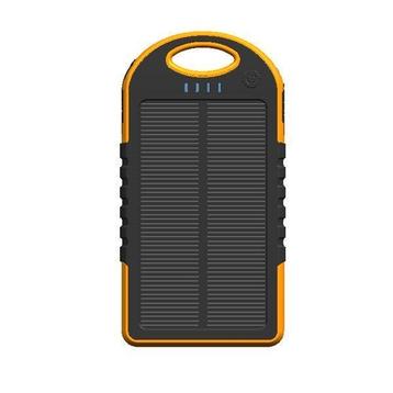 Outdoor zonnepaneel lader - accu 5000mAh - Waterdicht - GEEL