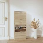 vidaXL Schoenenkast 59x17x150 cm bewerkt hout eikenkleurig, Verzenden, Nieuw