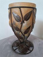 Art Nouveau vaas - Vaas - pâte de verre, Gietijzer - Vaas, Antiek en Kunst
