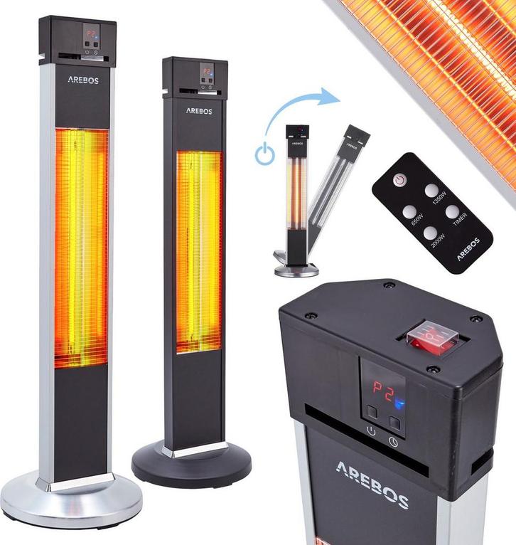 AREBOS Infrarood Verwarming - 2000W - Infrarood Kachel - Ter, Huis en Inrichting, Overige Huis en Inrichting, Nieuw, Verzenden