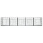 Konijnenkooi met 5 panelen 273x79x54 cm gegalvaniseerd ijzer, Dieren en Toebehoren, Honden-accessoires, Nieuw, Verzenden