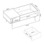 [en.casa] Salontafel Markaryd 110x50x40 cm walnootkleurig, Huis en Inrichting, Verzenden, Nieuw