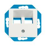 Modular Jack 30° 2-voudig met Centraalplaat E1, Ophalen of Verzenden, Nieuw