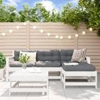 vidaXL 5-delige Loungeset massief grenenhout wit, Verzenden, Nieuw, 5 zitplaatsen, Loungeset