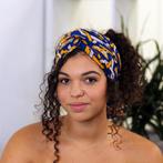 Afrikaanse hoofddoek / headwrap - Blauw / wit, Ophalen of Verzenden, Nieuw
