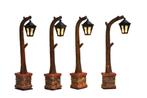 Vier houten lantaarns 10,5 cm hoog - Luville, Nieuw, Verzenden