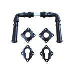 Deurklinken set Wolga- zoals antiek, Zwart, Doe-het-zelf en Verbouw, Hang- en Sluitwerk, Ophalen of Verzenden, Nieuw