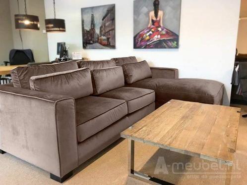 Loungebank Amsterdam - loungebanken - Taupe, Huis en Inrichting, Banken | Sofa's en Chaises Longues, Nieuw, Stof