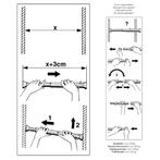 Differnz Round Douchestang 75X125 Zwart, Doe-het-zelf en Verbouw, Sanitair, Ophalen of Verzenden, Nieuw