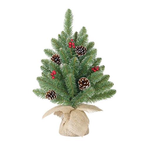 Black Box Trees - Creston kerstboom m-burlap frosted, groen, Huis en Inrichting, Schoonmaakartikelen, Verzenden