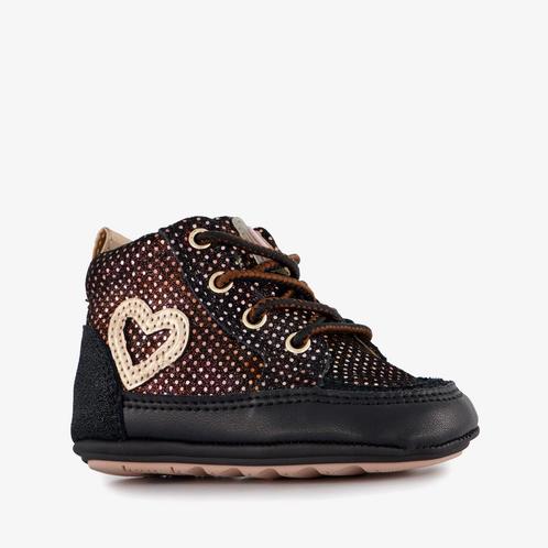 Groot leren babyschoenen met stippen en hartjes maat 21, Diversen, Overige Diversen, Nieuw, Verzenden