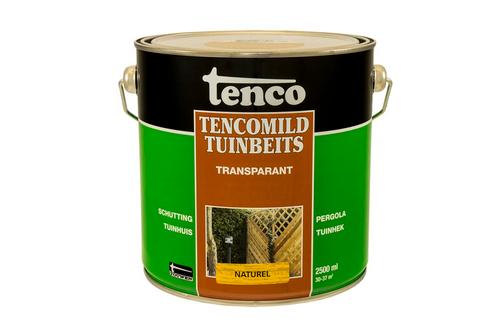 Tenco tencomild tuinbeits transparant 2,5 liter, naturel,, Doe-het-zelf en Verbouw, Verf, Beits en Lak, Nieuw, Verzenden