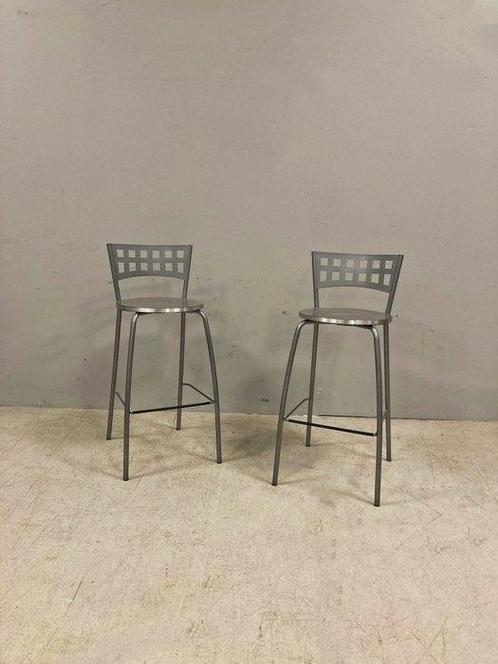 Calligaris - Kruk (2) - Aluminium, Hout, Staal - Industrieel, Antiek en Kunst, Curiosa en Brocante