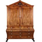 Hollands Louis Seize kabinet ca 1780 in blond mahonie met 1, Ophalen of Verzenden