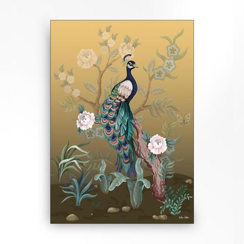 *WOONWINKEL* Urban Cotton Peacock Wandkleed In Frame L 145x1, Huis en Inrichting, Woonaccessoires | Overige, Nieuw, Verzenden