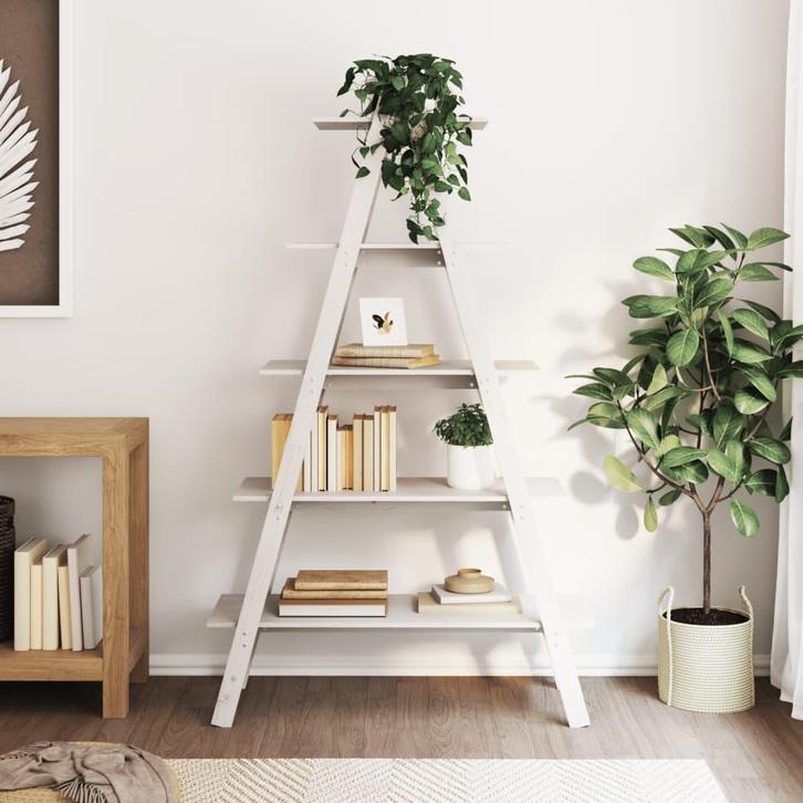 vidaXL Opbergek 5-laags A-vorm 110x40x180,5 cm massief, Huis en Inrichting, Kasten | Boekenkasten, 25 tot 50 cm, Nieuw, Grenenhout